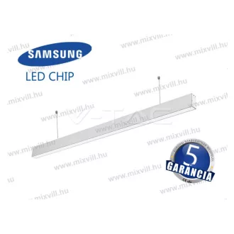   V-TAC SKU-375 Led mennyezeti lámpa szürke 40W 4000lm 4000K semleges fehér 1200x35x67mm 200° sug.szög