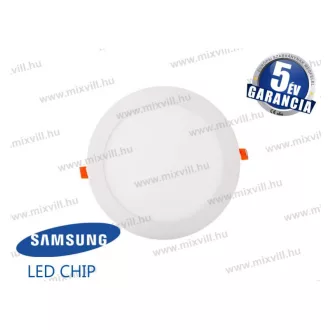   V-TAC SKU-718 Led panel kerek 18W beltéri 3000K 1500lm 120° vil.szög 225mm Samsung chip 5év gar.