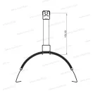 MGKNS-03-15M Szigetelt tetővezetéktartó rugós, 8-10mm köracélhoz 15cm eltartással
