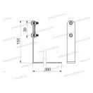 MGKNC-12B 2338 villamvedelmi tetővezetéktartó 25mm laposvashoz 15cm eltartással 380cm