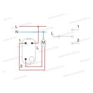 Modul zsalukapcsoló billentyű nélkül 1-0-2 16A 250V 1M SM40(31570)