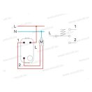 Modul zsalunyomó billentyű nélkül 16A 250V 1M SM41(31576)
