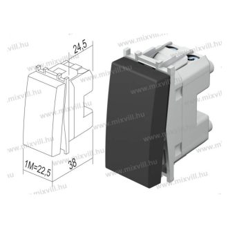   MODUL 107 keresztkapcsoló fekete 16A 250V 1M SB SM70SB(15241)