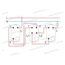 MODUL 107 keresztkapcsoló fekete 16A 250V 1M SB SM70SB(15241)