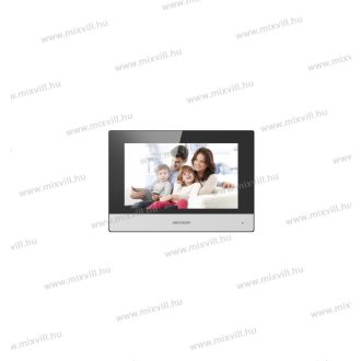   Hikvision DS-KH6320-WTE2 IP video-kaputelefon beltéri egység: 7" LCD kijelző: 1024x600 felbontás: Wi