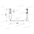 MGKNC-11B 2336 villamvedelmi tetővezetéktartó 25mm laposvashoz 15cm eltartással csavart