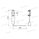 MGKNC-11A/B 2337 villamvedelmi tetővezetéktartó 8-10mm köracélhoz 15cm eltartással csavart