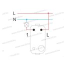 MODUL 101-es egypólusú kapcsoló billentyű nélkül 20A 250V 1M SM12