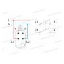 MODUL 102 kétpólusú kapcsoló 0-1 fekete 16A 250V 1MSM20SBNT03(15242)