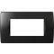 MODUL SOFT díszítőkeret 4M NB fényes fekete OS40NB(24729)