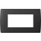 MODUL SOFT díszítőkeret 4M SB matt fekete OS40SB(24761)