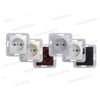   EKO 2+F dugalj betét piros 16A 250V biztonsági zsaluval VE10RDXOKS