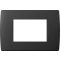MODUL SOFT díszítőkeret 3M SB matt fekete OS30SB(24760)