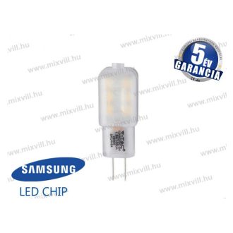   V-TAC SKU-240 Led lámpa G4 1,5W 3000K 300° sug.szög 100lm 12V DC Samsung Chip 5év garancia