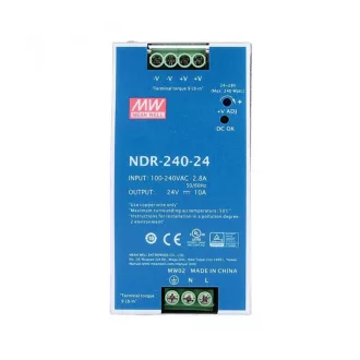Mean Well NDR-240-24 240W 24V Dc moduláris tápegység