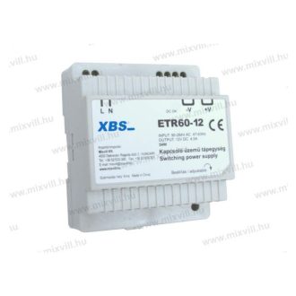 XBS ETR-60/12 Elektronikus transzformátor 54W 12V DC 4,5A.