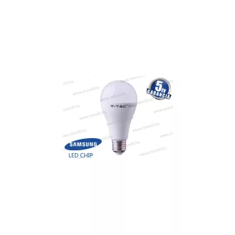   V-TAC SKU-159 Led lámpa E27 gömb A65 15W 1250lm 3000K IP20 200° sug.szög SAMSUNG chip 5 év garancia