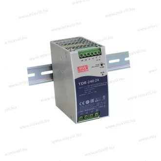   Mean Well TDR-240-24 240W 24V DC DIN sínes moduláris tápegység megnövelt bemeneti feszültségtartomán