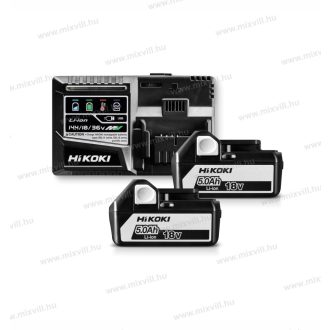   Hikoki UC18YSL3-WGZ akkumulátor csomag 5 Ah 18V 2db BSL1850 + UC18YSL3 töltő
