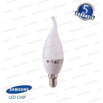   V-TAC SKU-117 LED lámpa E14 gyertya láng 5,5W/3000K/470lm Samsung Chip