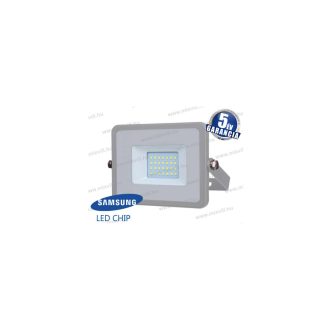   V-TAC SKU-445 LED reflektor 20W 3000K 100° vil.szög 1600lm szürke IP65 Samsung 5év garancia