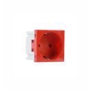 OMU system KM45-DS12R 2+F piros dugalj 45x45 moduláris, 45° szerelvényezhető műanyag csatornához