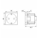 OMU system KM45-DS12R 2+F piros dugalj 45x45 moduláris, 45° szerelvényezhető műanyag csatornához