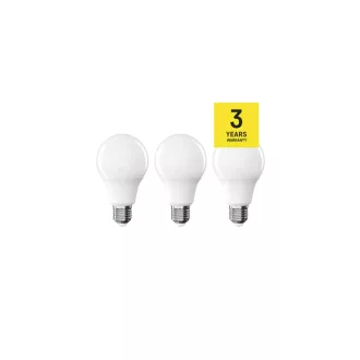   Emos ZQ5151.3 LED izzó E27 A60 10,7W 1060lm 4000K semleges feh. 180° vil.szög 3 év garancia 3db/cs