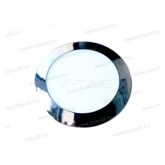   V-TAC SKU-6352 Led panel kerek Króm 24W IP20 3000K 2000lm 120° vil. szög 300mm tápegységgel