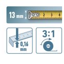 Extol 8821093 acél mérőszalag 30m 13mm széles