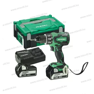   Hikoki DS18DBSL-5AH-HSC akkumulátoros fúró csavarozó szénkefementes 2db 5Ah akku + töltő 70Nm 1,6kg