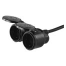 Emos P0702 hosszabbító 3x1,5m2 15m gumi IP44 16A dupla dugalljal