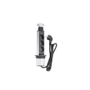 OMU system POP7 3G rejtett elosztó 3x2+F schucko ezüst 220-240VAC 16A 1,8m kábel