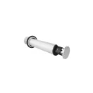 OMU system POP7 3G2U bútorba építhető, kihúzható rejtett elosztó, 3x2+F schucko ezüst 2xUSB 220-240V