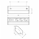 OMU system COR6 3G2U sarokelosztó 3x2+F schucko/2xUSB 2,1A, ezüst, 220-240VAC 16A, 1,8m kábel