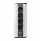 OMU system COR6 4G sarokelosztó 4x2+F schucko aljzat ezüst 220-240VAC 16A 1,8m kábel hossz