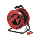 EMOS kábeldob dobos hosszabbító 3x1.5mm2 gumikábellel 4x2+F aljzat 25m IP44 P08225 kültéri