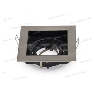   V-TAC SKU-3598 SPOT beépíthető lámpa fix szatén króm 90mm kivágás szögletes