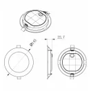 MPLCCT12WK Beépíthető kerek LED panel 12W 1200lm PC állítható színhőmérséklet CCT IP20 2 év garancia