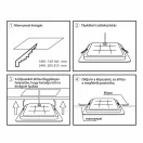 MPLCCT12WS Beépíthető szögletes LED panel 12W 1200lm PC állítható színhőmérséklet CCT IP20 2 év gara