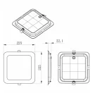 MPLCCT24WS Beépíthető szögletes LED panel 24W 2400lm PC állítható színhőmérséklet CCT IP20 2 év gara