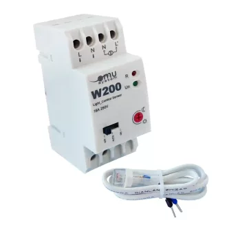   OMU system W200 alkonykapcsoló szenzorral érzékelővel 230V 16A 5-150lux