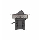 OMU system MSD8 3G2U rejtett elosztó 3x2+F schucko+ USB A+C 2,4A inox, 220-240VAC 16A, 1,8m kábel