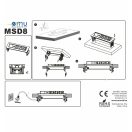 OMU system MSD8 3G2U rejtett elosztó 3x2+F schucko+ USB A+C 2,4A inox, 220-240VAC 16A, 1,8m kábel