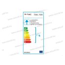 V-TAC SKU-7085 kültéri oldalfali lámpatest modern négyszög IP44 aluminium 5W 3000K 560lm V-TAC