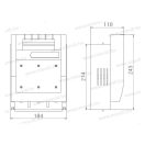 Pronutec BTHC NH-1 250A Vízszintes szakaszoló biztosító aljzat panelre szerelhető