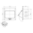 OMU system PD-KM45-4M-AL Padlódoboz 4 modul KM45 modulokhoz aluminium soft pop-up tető rejtetteloszt