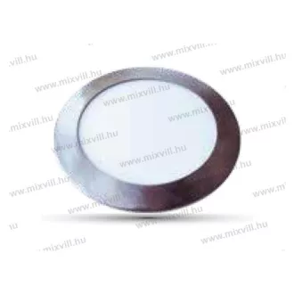   V-TAC SKU-6350 Led panel kerek szatén króm 18W IP20 4500K 1500lm 245V 225mm tápegységgel V-TAC
