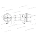 OMU system MXG-18 gumidugvilla max. beköthető vezeték: 3x2,5mm2 IP44 250V 16A (404001)