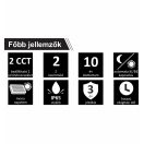 OMU Lighting SOL-LEL-15W-PATH-B szolar kültéri álló LED lámpa ELEGANT 15W 2200lm 4000+6000K fekete